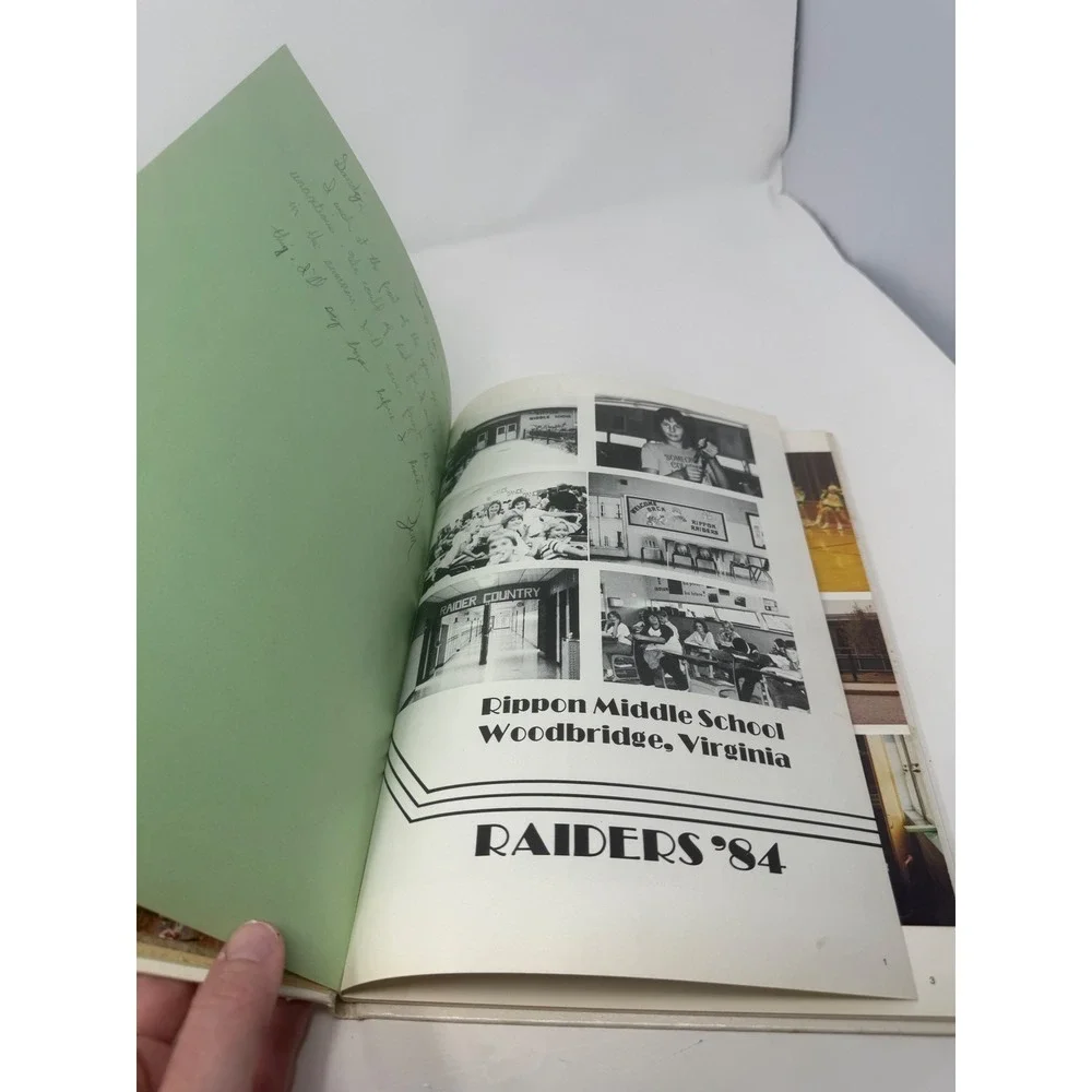 Vintage 1984 Rippon Middle School Yearbook Woodbridge Virginia Raiders 84 Annual